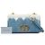 Autre Marque Borsa Dior Caro Medium in denim tie-dye blu Macrocannage - vista 6