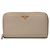 Prada Vitello Daino Long Wallet beige mit Rundum-Reißverschluss