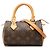 Borsa Louis Vuitton Monogram Nano Speedy Bandouliere Marrone
