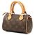 Borsa Louis Vuitton Monogram Nano Speedy Bandouliere Marrone - vista 2