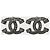 Pendientes Chanel CC plateados Plata