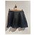 Falda skater Tiffany & Co de seda negra XS Negro