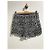 Pantaloncini Iro Nicky in cotone nero con ricami bianchi