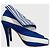 Stivali Manolo Blahnik a righe T.38 Blu