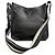 Bolso de mano Prada de piel granulada negra con correa de tela Negro