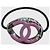 Elastico per capelli Chanel Logo Metallo Fucsia Nero Rosa - vista 2