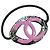 Elastico per capelli Chanel Logo Metallo Fucsia Nero Rosa