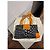 Borsa a mano Bulgari in tela nera e finiture in pelle arancione Nero - vista 12
