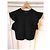 Top Msgm nero con volant sulle maniche - vista 3