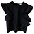 Top Msgm nero con volant sulle maniche - vista 6