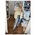 Chaqueta Acolchada Moschino de Seda Beige Talla 40 - vista 3