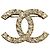 Broche Chanel CC dorée Golden
