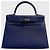 Hermès Kelly 28 Bleu Tasche Blau