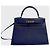 Hermès Kelly 28 Bleu Tasche Blau - Ansicht 16