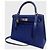Hermès Kelly 28 Bleu Tasche Blau - Ansicht 7