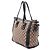 Beige Gucci Medium GG Canvas Satchel mit Anhänger - Ansicht 2