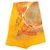 Pañuelo de seda chiffon Hermès Grands Fonds Amarillo 90