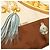 Pañuelo de seda Hermès Plumes Et Grelots Beige 90 - vista 5