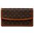 Borsa a pochette Louis Vuitton Monogram Pochette Dame GM marrone