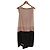 Vestido Vionnet de seda bege e preto Tamanho 38