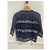 Autre Marque Dior Cardigan aus Baumwollstrick in Marineblau mit Perlenstickerei - Ansicht 2