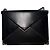 Bolsa envelope Cartier em couro preto