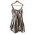 Abito da ball corto in seta argento Zac Posen