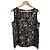 Top de seda Hermès negro con motivo de cadena de ancla Talla 40