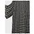 Abito a camicia Balenciaga a scacchi bianco e nero in viscosa e seta - vista 5