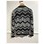 Cárdigan Missoni Blanco y Negro Estampado Zigzag Algodón - vista 4