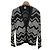 Cardigã Missoni Preto e Branco Padrão Zigzag Algodão