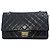 Bolso Chanel 2.55 de cuero acolchado negro