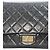 Chanel 2.55 Tasche aus schwarzem gestepptem Leder - Ansicht 2