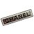 Chanel Rechteckige Brosche Vergoldetes Metall Schwarze Gravur Golden