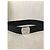 Cinturón Gucci de cuero negro con paneles elásticos Talla 80 - vista 5
