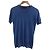Maglione Versace blu in cashmere e seta a maniche corte