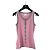 Top Camisola Chanel Rosa de Algodão com Botões Dourados Multicor