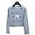 Top Chanel 22S a Righe Blu e Bianche in Cotone