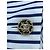 Top Chanel 22S a Righe Blu e Bianche in Cotone Multicolore - vista 4