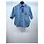 Top Louis Vuitton in Denim Blu con Logo Ricamato Multicolore