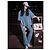 Top Louis Vuitton in Denim Blu con Logo Ricamato Multicolore - vista 5