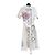 Autre Marque Abito Maxi Dior in Cotone con Ricami Floreali Multicolore