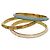 Set di bracciali Burberry in metallo oro, azzurro e bianco D'oro Blu chiaro