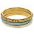 Set di bracciali Burberry in metallo oro, azzurro e bianco D'oro Blu chiaro - vista 2
