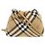 Borsa a tracolla Burberry Nova Check in nylon e pelle Marrone