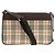 Borsa a tracolla in pelle Burberry Nova Check Marrone Beige