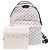 Stella Mc Cartney Zaino in nylon Stella McCartney con logo all-over Nero Bianco - vista 2