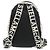 Stella Mc Cartney Zaino in nylon Stella McCartney con logo all-over Nero Bianco - vista 3