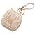 Portachiavi Miu Miu Trick Matelassé Bianco Beige