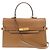 Borsa Satchel ID in pelle Polo Ralph Lauren Marrone